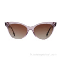 Femmes UV400 Injection d&#39;acétate Polarisée Cat Eye Sunglasses